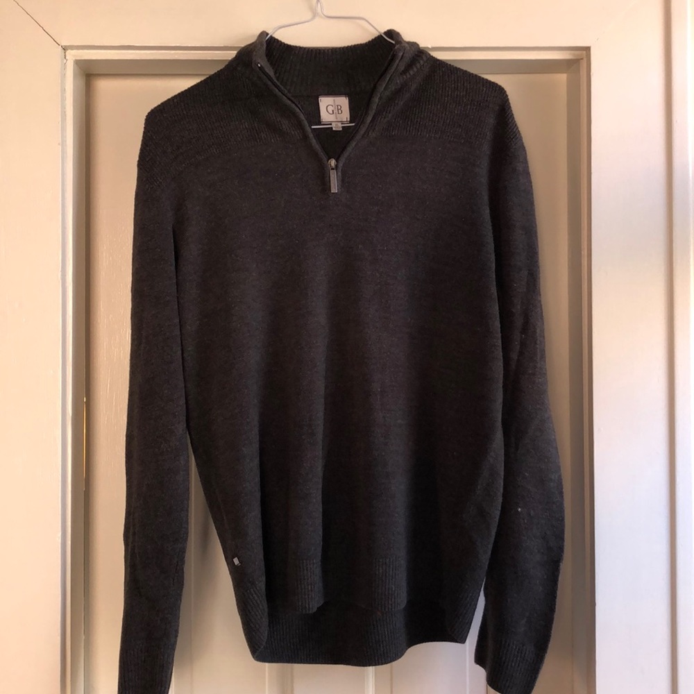 Gray Geoffrey Beene Cashmere Sweater XL